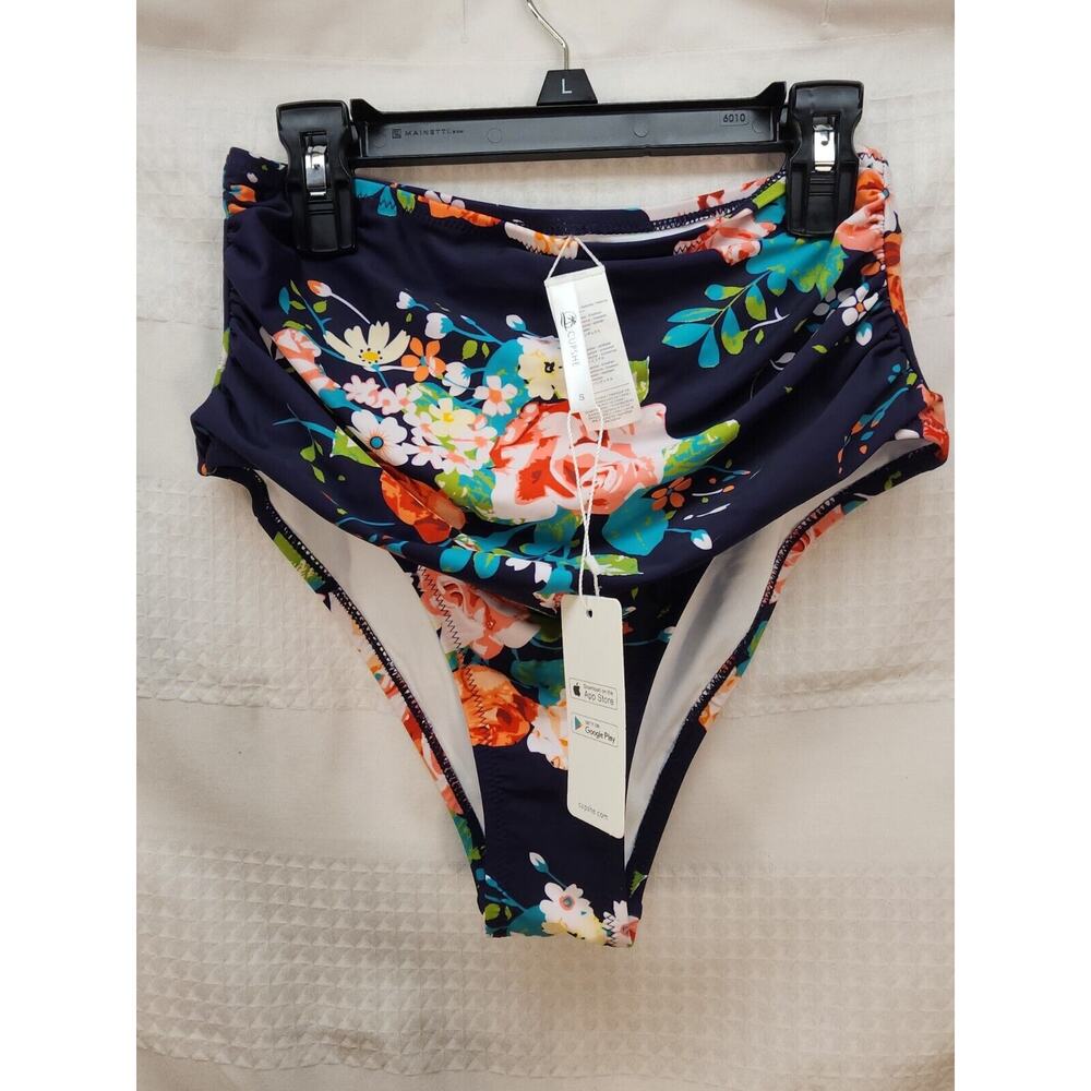 Cupshe Womens Size Small High Waisted Floral Bikini Bottom NWT